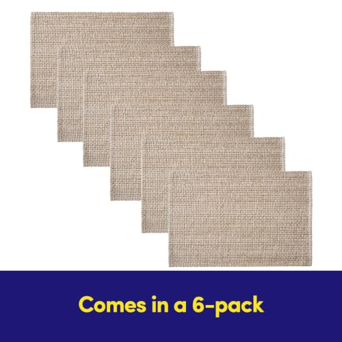 Sweet Home Collection 100% Cotton Placemats for Dining Room Rectangle Two Tone Woven Fabric 13" x 19" Soft Durable Table Mat Set, Set of 6, Eggshell - color: Eggshell, size: Rectangle 13" x 19"