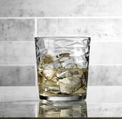 Glaver's Whiskey Glasses Set of 6. Hammered Cocktail Glasses,13oz. Bar Glasses. Old Fashioned Glasses for Scotch,Rum,Bourbon Glasses. - size: 13 Ounces