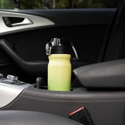 BJPKPK 18 oz Water Bottle with Straw & Handle, Insulated Stainless Flask | Leak Proof Locking Lid, Thermal, Double Wall Vacuum, Keeps Hot/Cold, BPA Free, Dishwasher Safe, Travel & Sports, Lime - color: Lime, size: 18 Ounces