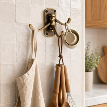 Retro Swivel Wall Hooks - 2PCS Coat Rack for Bedroom, Bathroom, Kitchen, Garage - style: Retro square shape