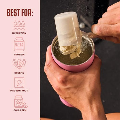 BlenderBottle Tumbler 2-in-1 Stainless Steel Shaker Cup 24 oz Sahara Sunset | Leak-Proof with Straw Removed | Blenderball Whisk Technology | Sip or Chug Spout | Protein | Greens | Hydration - color: Sahara Sunset, size: 24 Ounces