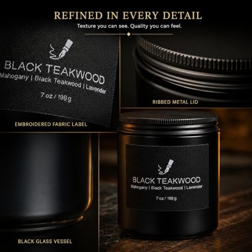 Scented Candles for Men, 6 Masculine Scents Set, 7 oz Each | 200H Burn Time, Woody Manly Gift Set, 7% Oil - size: 6 Pack - New Aroma