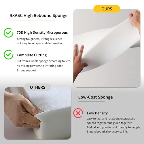 Custom Bench Cushions for Indoor Furniture, Bay Window Seat Cushion Indoor, 70D Thicken Foam Bench Pad, Non-Slip Indoor Seat Cushion, Outdoor Waterproof Garden Patio Furniture Swing Cushion