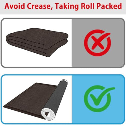 GOYLSER Washable Kitchen 7 Foot Runner Rug Non Slip, Absorbent Long Hall Runners Non Slip, Jute Nonslip Hallway Runner Mat Kitchen Carpet Runner, Deep Brown - color: Deep Brown, size: 2'4" x 7' (Rectangular)