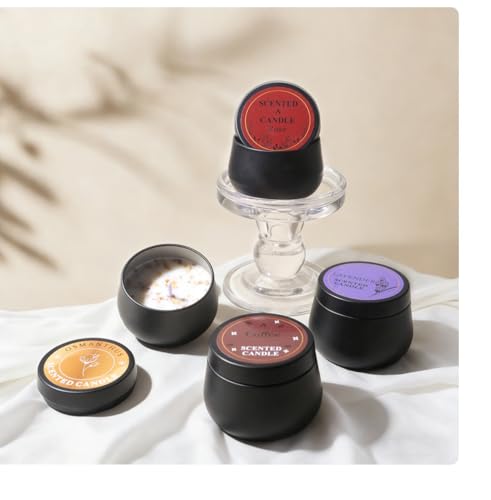 Premium Scented Soy Candle Gift Set of 4 - Coffee,Osmanthus, Rose & Lavender,Aromatherapy Candles, Spa & Relaxation, Mother's Day, Birthday,Housewarming Candle, Present Set for Mother, Women