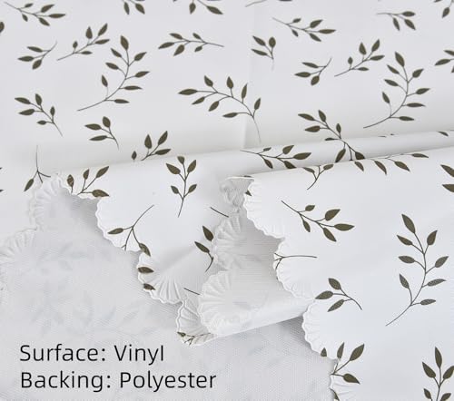 MeritMode PVC Tablecloth 60x90, Rectangular Waterproof Table Cover | Vinyl Surface, Polyester Backing, Yarn Texture, Wipeable, Dining Table, Kitchen, Party, Banquet, Everyday Use - size: 90" x 60" (Rectangular)
