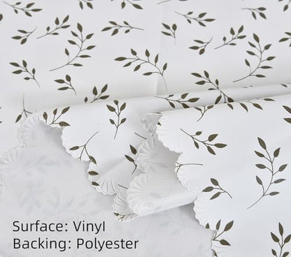 MeritMode PVC Tablecloth 60x90, Rectangular Waterproof Table Cover | Vinyl Surface, Polyester Backing, Yarn Texture, Wipeable, Dining Table, Kitchen, Party, Banquet, Everyday Use - size: 90" x 60" (Rectangular)