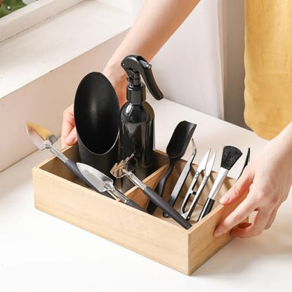 Succulent Tools Kit – Mini Plant Transplanting Tools Set for Succulents, Cactus, Bonsai & Indoor Plants, Includes Repotting Mat, Pots, Gardening Tools with Storage Case (29)
