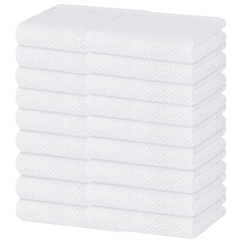 Homaxy 100% Cotton Waffle Weave Kitchen Dish Towels 18-Pack, White | 13 x 28 Inches, Ultra Soft Absorbent Dish Towels, Quick Drying Cleaning Towels - color: White, size: 13 X 28 - 18 Pack