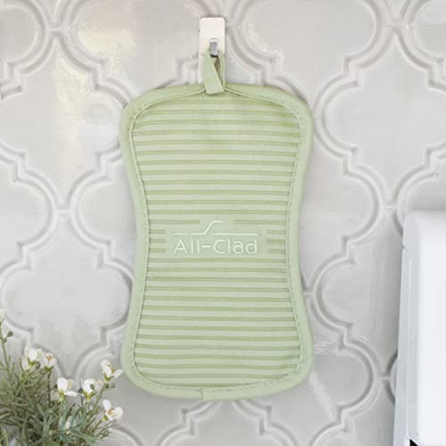 All-Clad Premium Pot Holder & Hot Pad: Heat Resistant to 500 Degrees - 100% Cotton, 10"x6.25" Hot Pad for Kitchen and Barbeque, (1-Pack), Fennel - color: Fennel, size: 1 Pack