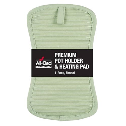 All-Clad Premium Pot Holder & Hot Pad: Heat Resistant to 500 Degrees - 100% Cotton, 10"x6.25" Hot Pad for Kitchen and Barbeque, (1-Pack), Fennel - color: Fennel, size: 1 Pack