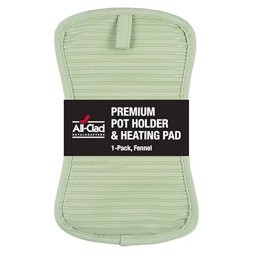 All-Clad Premium Pot Holder & Hot Pad: Heat Resistant to 500 Degrees - 100% Cotton, 10"x6.25" Hot Pad for Kitchen and Barbeque, (1-Pack), Fennel - color: Fennel, size: 1 Pack