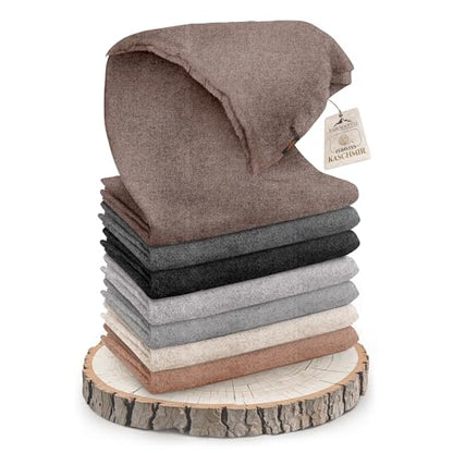 Cashmere Blanket – Hand Woven 100% Pure Wool Throw Blanket, 135 x 270 cm – Plain Cozy, and Soft Blanket for Bed, Sofa, or Couch - Made in Nepal - color: Dark Brown