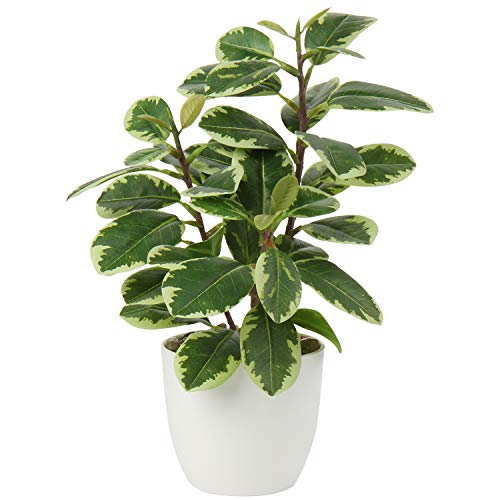 Briful Artificial Plants Mini Camellia Potted Fake Plants Small Faux Plastic Plants Desk Plant Artificial Flowers with Vase for Home Office Desk Kitchen Garden Indoor Decor - color: Style #3