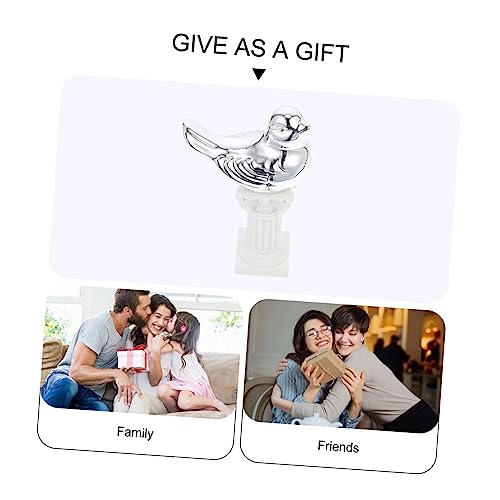 Healifty Abstract Mini Animal Roman Pillar Figurine Statues for Home Decor Lightweight Ceramic Animal Ornaments for Scene Landscaping and Photo Props