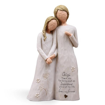 Gigi Gifts for Grandma, Gigi Birthday Gifts, Gigi Figurine | Gigi Birthday Gifts from Granddaughter, Gifts for Gigi,Grandma Gift for Christmas Mothers Day, Hand-Painted Resin Statue - style: Gigi gifts