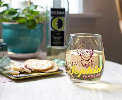 Golden Girls The Stemless Wine Glass Collectible Set of 4 | Dorothy, Sophia, Blanche, Rose | Funny Novelty Drinkware For Home Barware Set | Each Cup Holds 20 Ounces