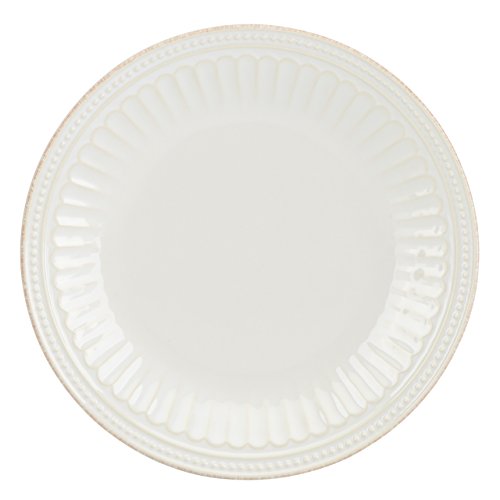 Lenox White French Perle Groove Accent Plate, 1.30 LB - style: Accent Plate
