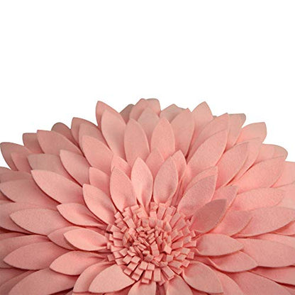 Contempo Lifestyles 3D Daisy & Sunflower Decorative Pillows - 14.5" & 13" Flower Shaped Pillows (Rose Peach) - color: Peach