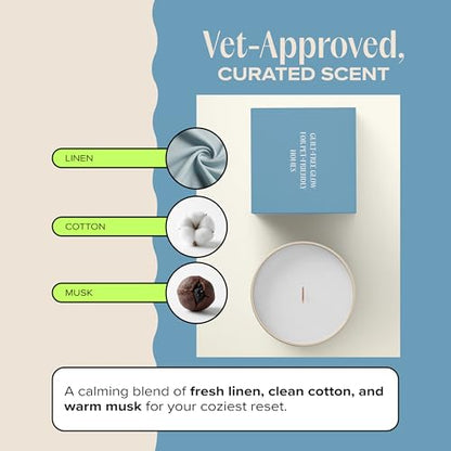 Cuddle Me Cozy Pet-Friendly Scented Candle – Linen, Cotton & Musk Fragrance - Coconut Soy Wax Candle with Wooden Wick, Approx. 50-Hour Burn Time, Made in USA, 11.8 oz - color: Cuddle Me Cozy