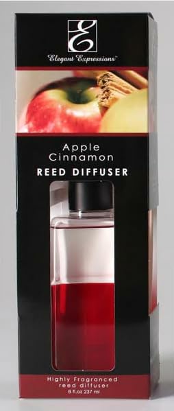 Hosley Reed Diffuser Set, 8 oz Apple Cinnamon Scented Diffuser with Sticks Home Fragrance Reed Diffuser for Bathroom Shelf Décor, Home Décor, Office & Spa - color: Style10