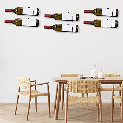 uxcell Spiral Wine Wall Holder 12 Pcs, Metal Wine Bottle Display Holder, Wine Bottles Display Wall Storage Shelf - for Home Kitchen Bar Wall Decor Black Left - style: Left Style