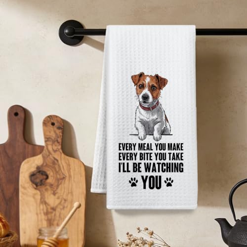 Funny Jack Russell Kitchen Towels, Absorbent Microfiber Decorative Dish Cloth Tea Towel, Waffle Soft Hand Towels for Kitchen Home Bathroom, Dog Lover Gifts 2 - color: Lm 322