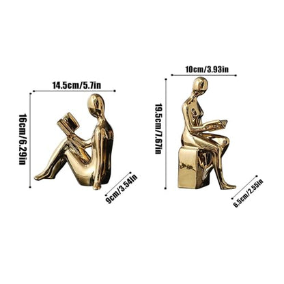Heavy Book Ends for Shelves Non-Skid Anti-Slip | Book Ends Shelf Supports Home, Kitchen Shelves, Bathroom, Bookcase, Housewarming, Cooking Lover - color: Gold
