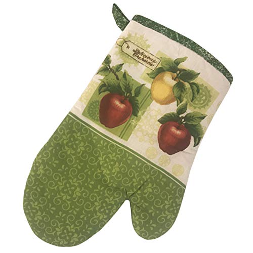 Apple Orchards Kitchen Towel 5 Piece Linen Set 2 Towels 2 Pot Holders 1 Oven Mitt - color: Apple 1