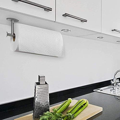 Paper Towel Holder Wall Mount - Under Cabinet Paper Towel Holders - Anti-Rust, Mounts On Wall or Cabinet, Vertically or Horizontally, Durable, Premium Elegant Design- Quick and Easy Installation | Anti-Rust, Mounts On Wall or Cabinet, Vertically or Horizo