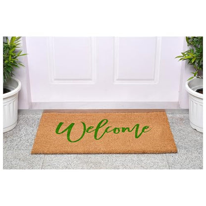Calloway Mills Cursive Welcome Doormat,Green (17" x 29") - color: Green, size: 1'5" x 2'5" (Rectangular)