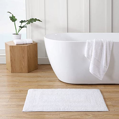 Nautica - Bath Rugs, Reversible Tufted Cotton Bath Mat, Soft & Absorbent, Oeko-Tex Certified (Micellar Solid White, 2-Piece) - color: White