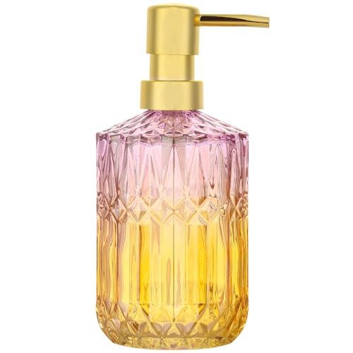 YunNasi Soap Dispenser with Pump Refillable | Liquid Hand Soap Dish Soap Dispensers for Bathroom Counter, Kitchen Sink, PurpleOrange - color: Purpleorange