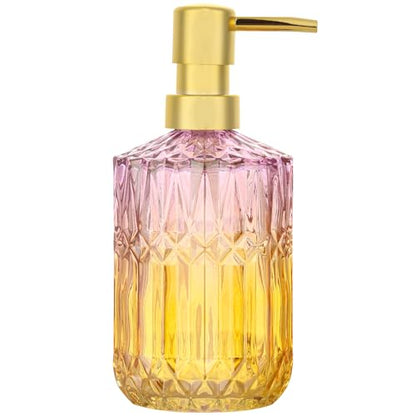 YunNasi Soap Dispenser with Pump Refillable | Liquid Hand Soap Dish Soap Dispensers for Bathroom Counter, Kitchen Sink, PurpleOrange - color: Purpleorange