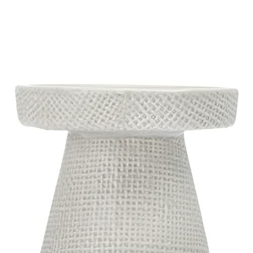 Main + Mesa Stoneware Pillar & Taper Candle Holders, Set of 2 - color: Light Graphite Gray, size: Set of 2