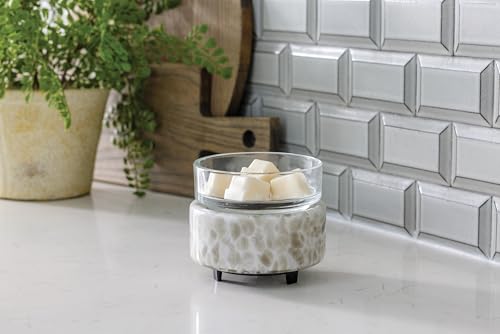 Candle Warmers ETC 2-in-1 Candle and Fragrance Warmer for Warming Scented Candles or Wax Melts and Tarts with to Freshen Room, Swirl - style: Swirl