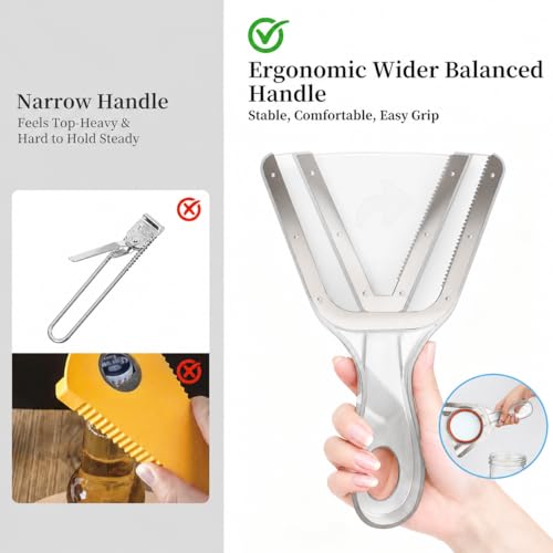 Jar Opener for Weak Hands & Seniors with Arthritis – Easy Twist-Off Lid & Bottle Opener – Ergonomic Non-Slip Handle, Unique Kitchen Gadget & Ideal Christmas Gift for Elderly, Women & Men (Transparent) - color: Transparent