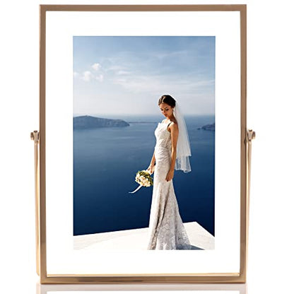 Lawrence Frames Metal Easel Float Picture Frame, 4x6, Gold - color: Gold, size: 4x6