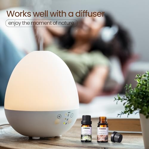Nuanchu 26 Pcs Essential Oil Set for Diffusers Perfume Candle Soap Making | 10ml, Fragrance Aromatherapy, Fruity for Home Use, Skin Care Massage, for Humidifiers Scents, Diy, Laundry, Natural Supplies