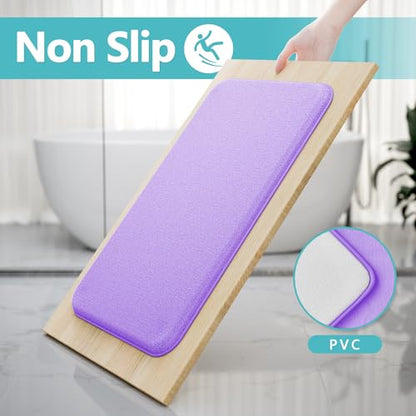 RUN HELIX Bathroom Rugs Sets 3 Piece, Soft Absorbent Memory Foam Bath Mats Set, Dry Fast Bath Mat, Machine Washable Bath Rug Set for Bathroom （Lilac） - color: Lilac
