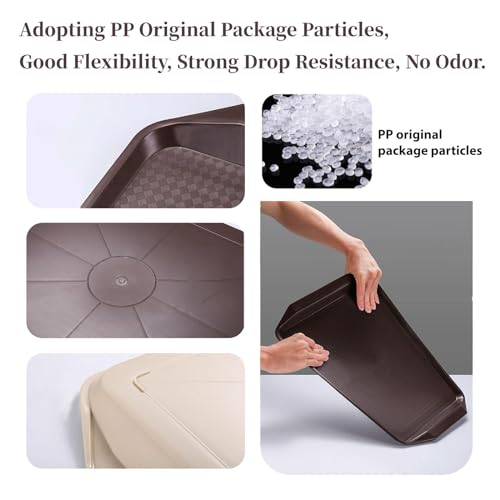 Plastic Tray 3 Pack Shoe Mat Boot Trays for Garden, Bedroom, Entrance Area, Garage Boot Mat,Khaki - color: Khaki