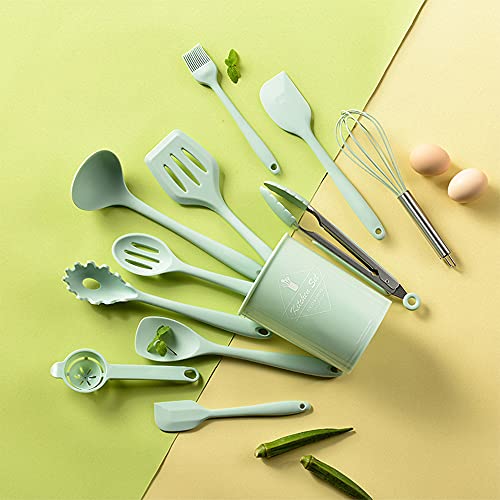 Kitchen Utensils Set-12 Pieces Silicone Cooking Utensils Set (Dishwasher Safe) 392°F Heat Resistant Spatula Set,Kitchen Utensil Set for Nonstick Cookware,Best Kitchen Tools with Holder | Dishwasher Safe 392°F Heat Resistant Spatula Set Kitchen Utensil Set