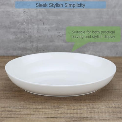 EIKS Ceramic Deep Plates Oval Shaped Dishes, Size of L8.1 x W5.7 | For Serving Fish, Seafood, Appetizers, Salad, Snack in Home, Dinner, Entertaining Party - size: S Size (L8.1" x W5.7")