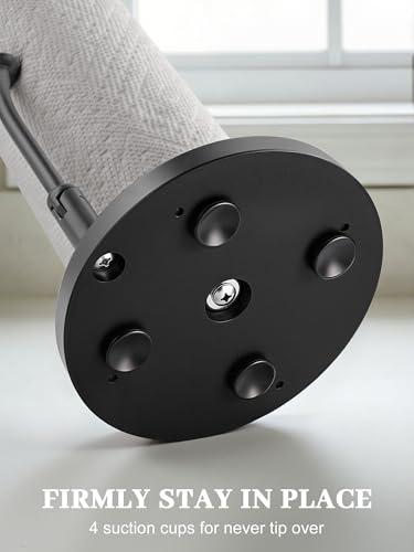 SMARTAKE Paper Towel Holder Countertop, Non-Slip Weighted Base, Gray | Freestanding Kitchen Roll Dispenser, Rustproof Stainless Steel, Spring Arm for Easy Tear, Widden Top, with 4 Suction Cups - color: 04-metallic Gray
