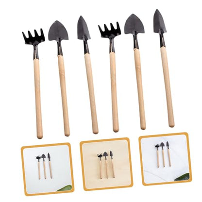 Mini Garden Tool Set 18pcs 6 Sets Small Gardening Hand Tools for Indoor Plant Care Transplanting Digging Weeding with Metal Mini Shovel Rake and Trowel for Succulent and Flower