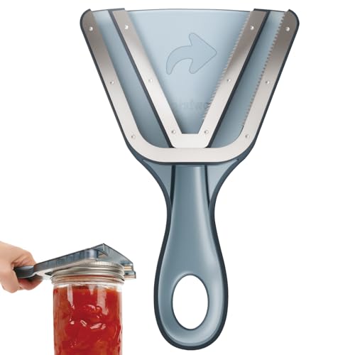 Jar Opener for Weak Hands & Seniors with Arthritis – Easy Twist-Off Lid & Bottle Opener – Ergonomic Non-Slip Handle, Unique Kitchen Gadget & Ideal Christmas Gift for Elderly, Women & Men (Gray) - color: Gray