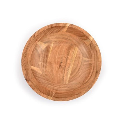 Decorative Bowl Wooden Bowl Hand Carved Home Decor for Dining Table Center, Living Room, Kitchen Décor (10" X 10" X 3")