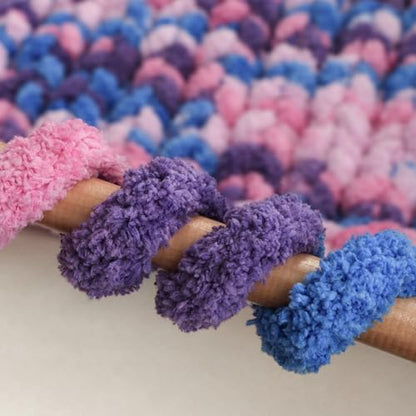 Jumbo Chunky Yarn for Hand Knitting - Super Thick Chenille Chunky Yarn for Crocheting - Extra Soft Bulky Fluffy Blanket Big Yarns 8 Jumbo Pack (27yds,8 oz Each Skein) - color: Twilight lris