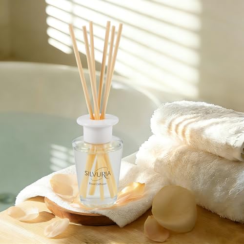 Lavender Eucalyptus Essential Scented Oil Reed Diffuser Set | 3.38 fl.oz(100ml)with 6 Sticks,Home Fragrance for Office,Bedroom,Bathroom Decor