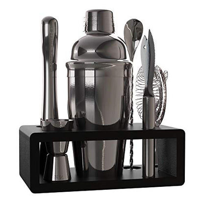 Highball & Chaser Cocktail Shaker Set: Bartender Kit for Home Bar Mixology Cocktail Bar Set Plus E-Book with 30 Recipes - color: Gunmetal